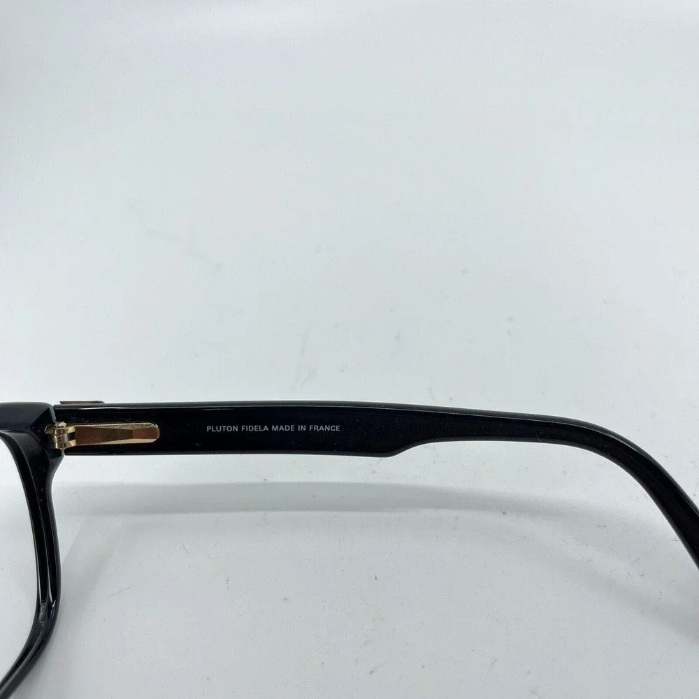 Pluton Fidela Sunglasses Black Square Full rim Made in‎ France H7144